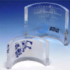 curved lucite plaques